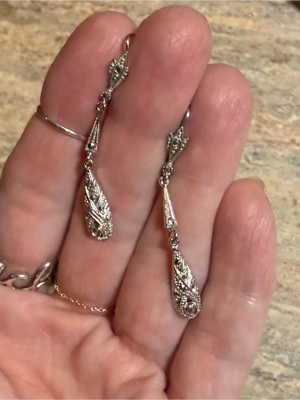 Art Deco Made In Germany Lavaliere Style Droplet Earrings